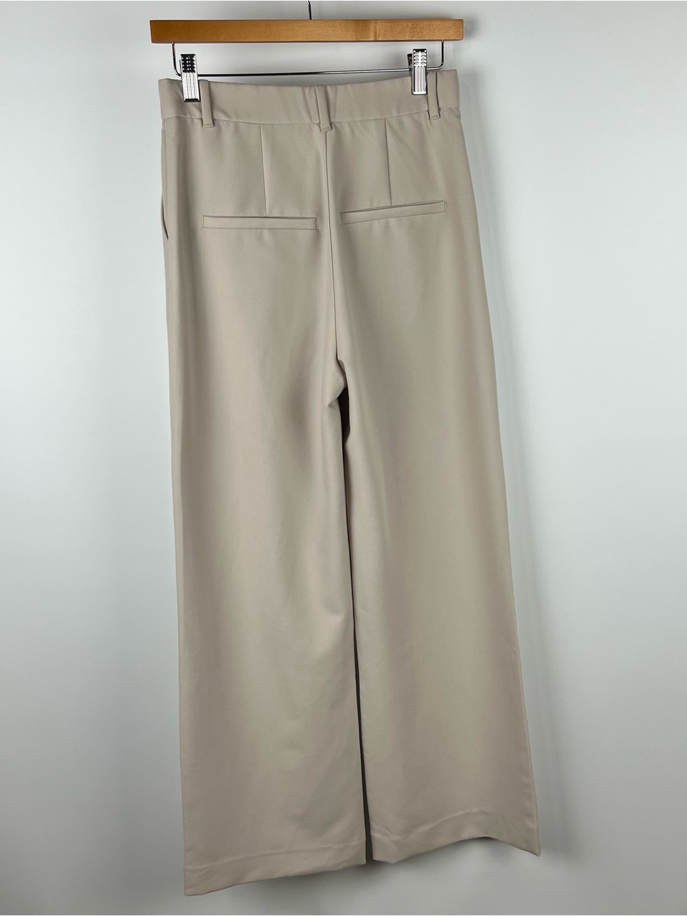 Abercrombie & Fitch Sloane Tailored Wide Leg Dress Pants Beige Cream Size 2 - Picture 7 of 9